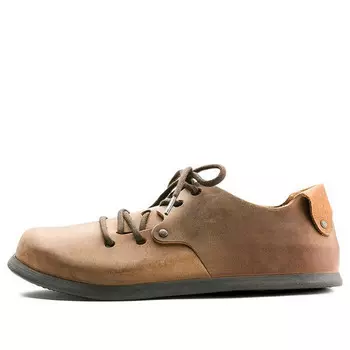 Тапочки montana series cowhide low top casual flat shoes brown ordinary version Birkenstock, коричневый