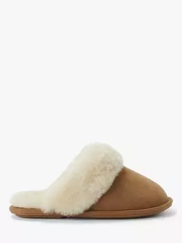 Тапочки-мюлы из овчины John Lewis, каштан