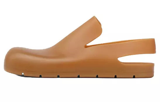 Тапочки мужские Bottega Veneta резиновые, коричневый