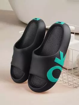 Тапочки мужские Eva, черный / мятный