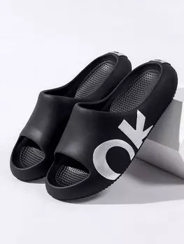 Тапочки мужские Eva с принтом, черный