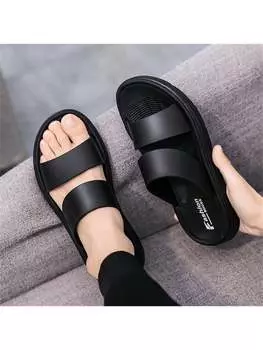 Тапочки мужские полые, черный