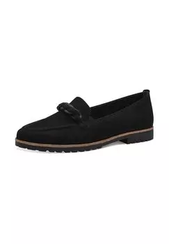 Тапочки на блочном каблуке, кожаные, женские Tamaris, цвет Ivory