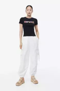 Тапочки на узкой платформе H&M, бежевый