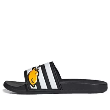Тапочки neo adilette comfort adj yellow crossover black white slippers 'black white' Adidas, черный