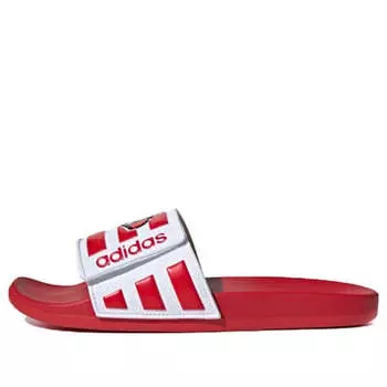 Тапочки neo adilette comfort adj yellow crossover red white slippers 'red white' Adidas, красный