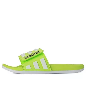 Тапочки neo adilette fluorescent green slippers Adidas, зеленый