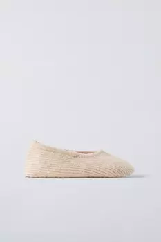 Тапочки-носки ZARA, бежевый