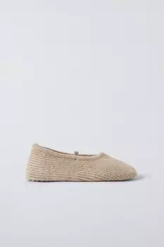 Тапочки-носки ZARA, коричневый