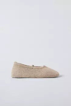 Тапочки-носки ZARA, коричневый