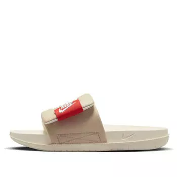 Тапочки offcourt adjust slide 'sanddrift picante red' Nike, бежевый
