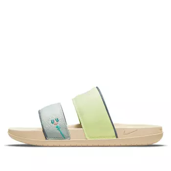 Тапочки offcourt duo slide 'dandy dandelions' Nike, белый