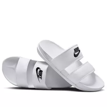 Тапочки offcourt duo slide 'white black' Nike, белый