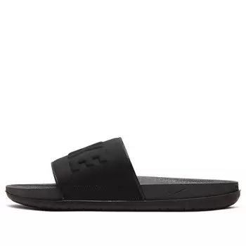 Тапочки offcourt slide 'anthracite black' Nike, черный
