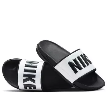Тапочки offcourt slide 'black summit white' Nike, черный