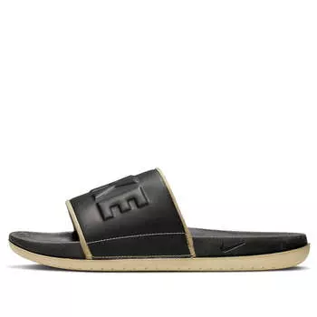 Тапочки offcourt slide 'black wheat grass' Nike, черный
