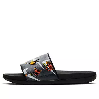 Тапочки offcourt slide 'make it count' Nike, черный