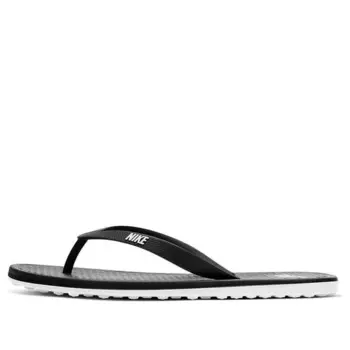 Тапочки on deck 'black white' Nike, черный
