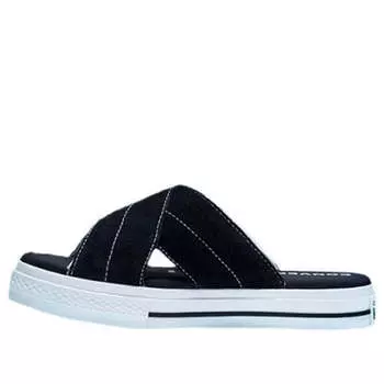 Тапочки one star sandal slip 'black white' Converse, черный