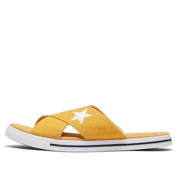 Тапочки one star slide 'sunflower' Converse, желтый