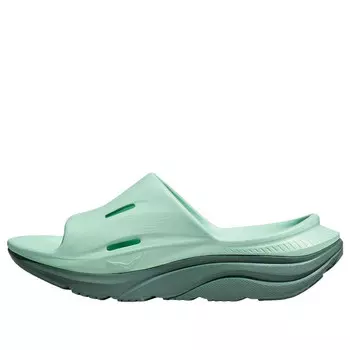 Тапочки ora recovery slide 3 'mist green trellis' Hoka One One, зеленый