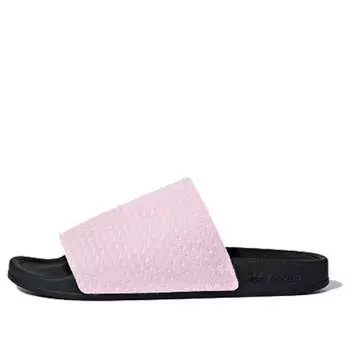 Тапочки originals adilette luxe 'pink black' Adidas, розовый