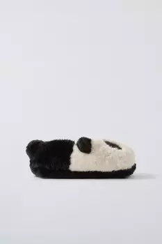 Тапочки панда медведь ZARA, черный