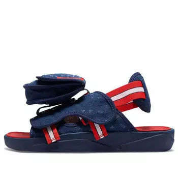 Тапочки paris saint-germain x ls slide 'midnight navy red' Air Jordan, синий