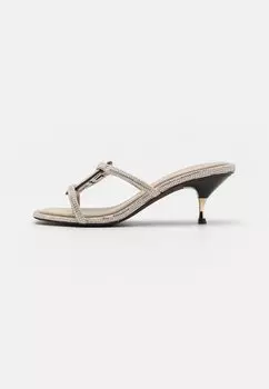 Тапочки Pave Geo Bombe Miller Low Heel Tory Burch, цвет stone gray