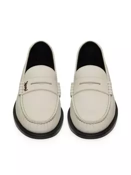 Тапочки Penny с монограммой Le Loafer из гладкой кожи Saint Laurent