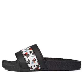 Тапочки philip colbert x adilette boost 'save the lobster' Adidas, черный