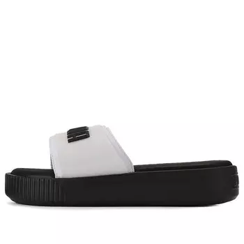 Тапочки platform slide 'black white' Puma, черный