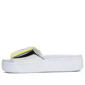Тапочки platform slide tz 'white silver' Puma, белый