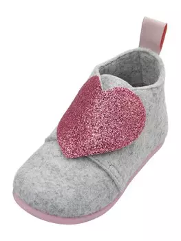 Тапочки PLAYSHOES Slippers Herz, серый