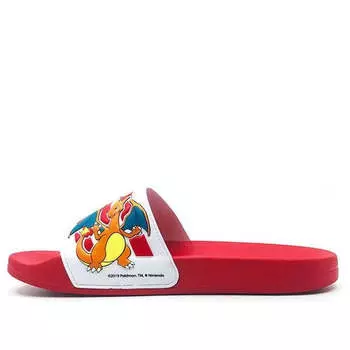 Тапочки pokmon x neo adilette shower red shoe 'red white' Adidas, красный