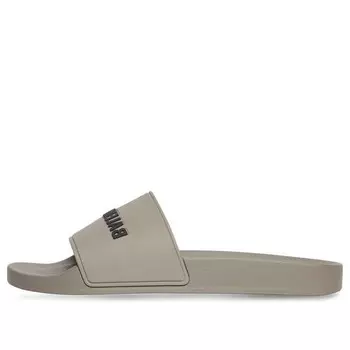 Тапочки pool slides 'grey' Balenciaga, серый