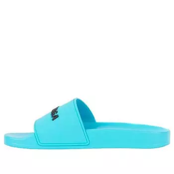 Тапочки pool slides 'sky blue' Balenciaga, синий