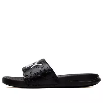 Тапочки popcat 20 superlogo slides 'black white' Puma, черный
