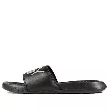 Тапочки popcat minimalistic casual shoe black silver Puma, черный