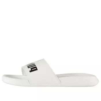 Тапочки popcat white slide 'white black' Puma, белый