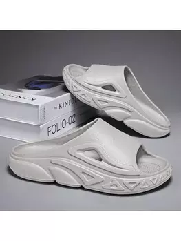 Тапочки противоскользящие мужские, серый