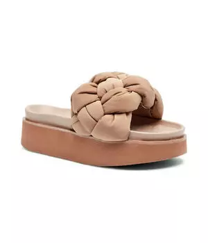 Тапочки пуховые плетеные Inuikii, желтый