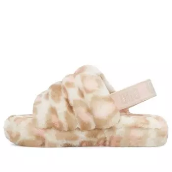 Тапочки пушистые да слайд пантеры принт тапочки Ugg, белый