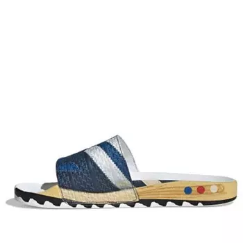 Тапочки raf simons x la adilette slides 'trompe l'oeil' Adidas, золотой