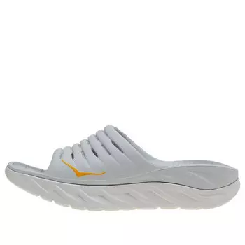 Тапочки recovery slide2 'lunar rock radiant yellow' Hoka One One, серый