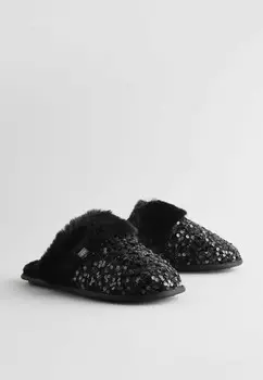 Тапочки REGULAR FIT SEQUIN Next, черный