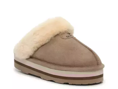 Тапочки Retro Loki Platform Slipper Bearpaw, серо-коричневый