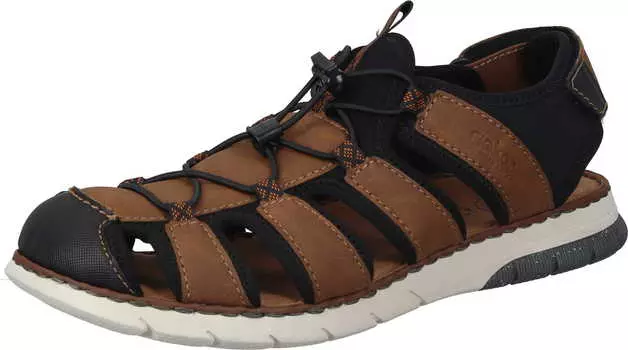 Тапочки rieker, цвет mandel/schwarz