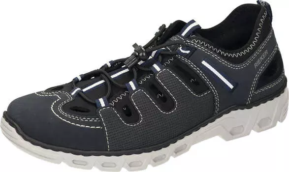 Тапочки rieker, цвет pazifik/schwarz