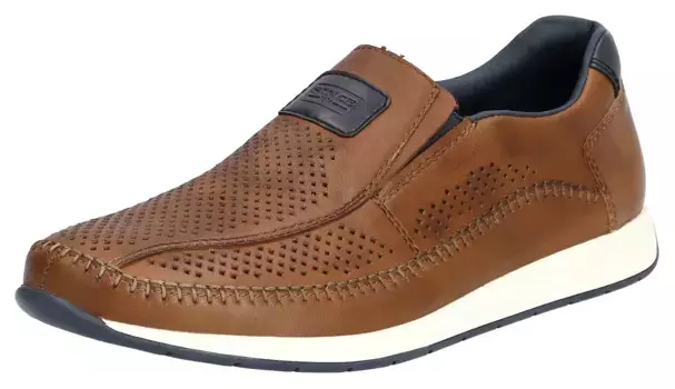 Тапочки Rieker, мокасины, лоферы, удобная обувь с эластичными боками, синий